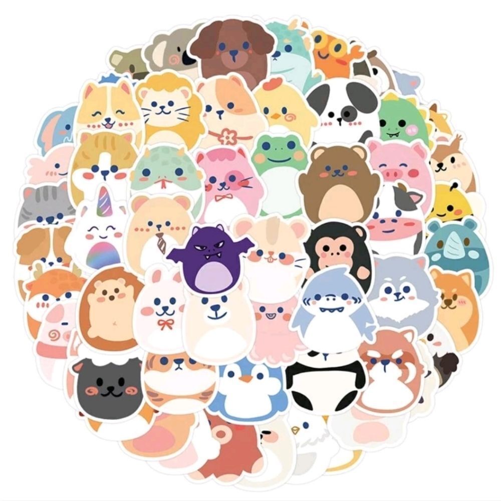 Cartoon Animal Squishmallow Stickers